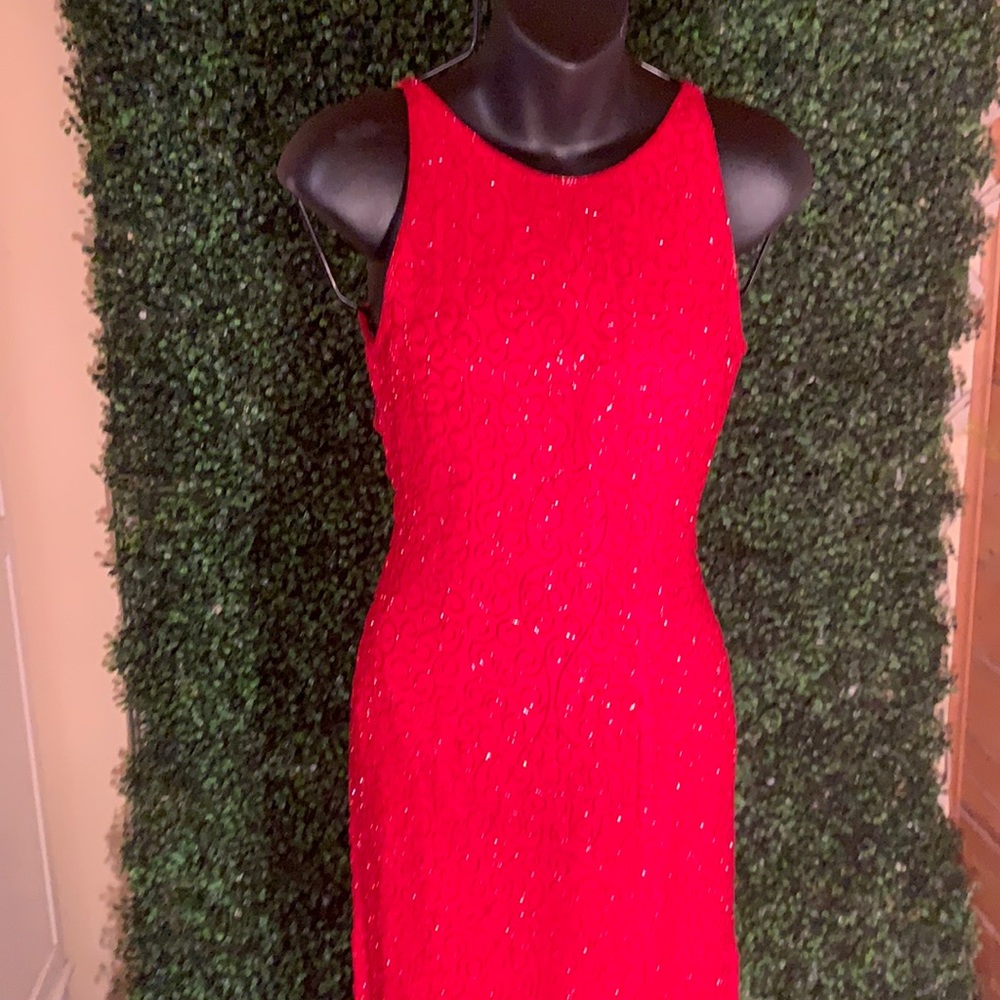 ANDRETTA DONATELLO BEADED SILK Gown